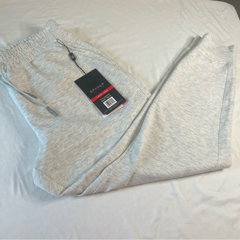 NWT Spyder Active‎ Jogger Sweatpants Gray Lounge Athletic Pants Women’s Large